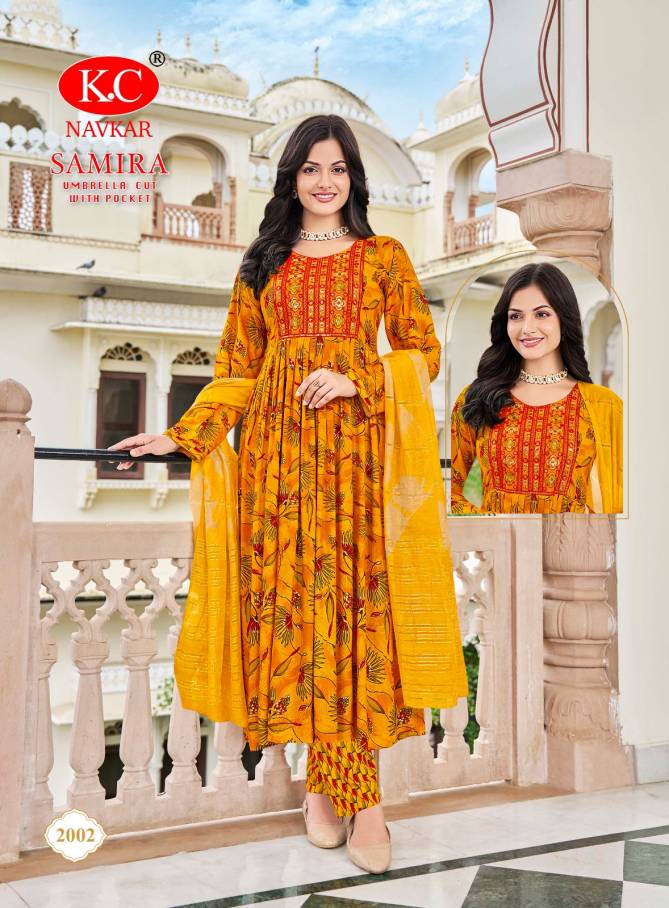 Samira Vol 2 By Kc Rayon Printed Kurti With Bottom Dupatta Wholesalers In Delhi
